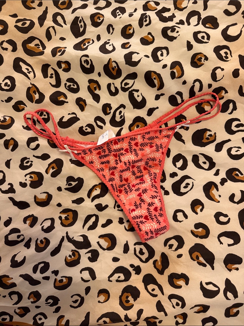 Victoria's Secret Coral Floral String Thong